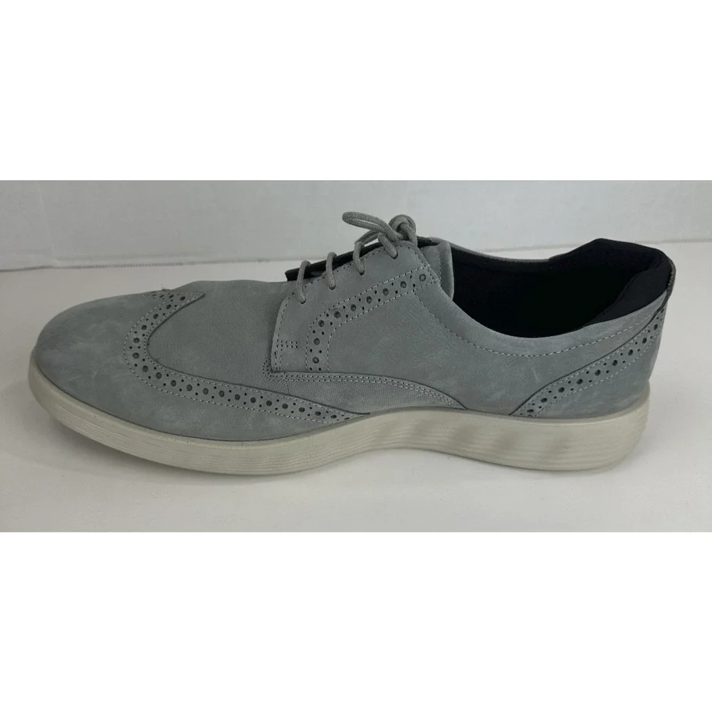 ECCO S Lite Hybrid Grey Oxford Wingtip Shoes Nubuck Brogue EU 45 Men's US 11 - Picture 5 of 16
